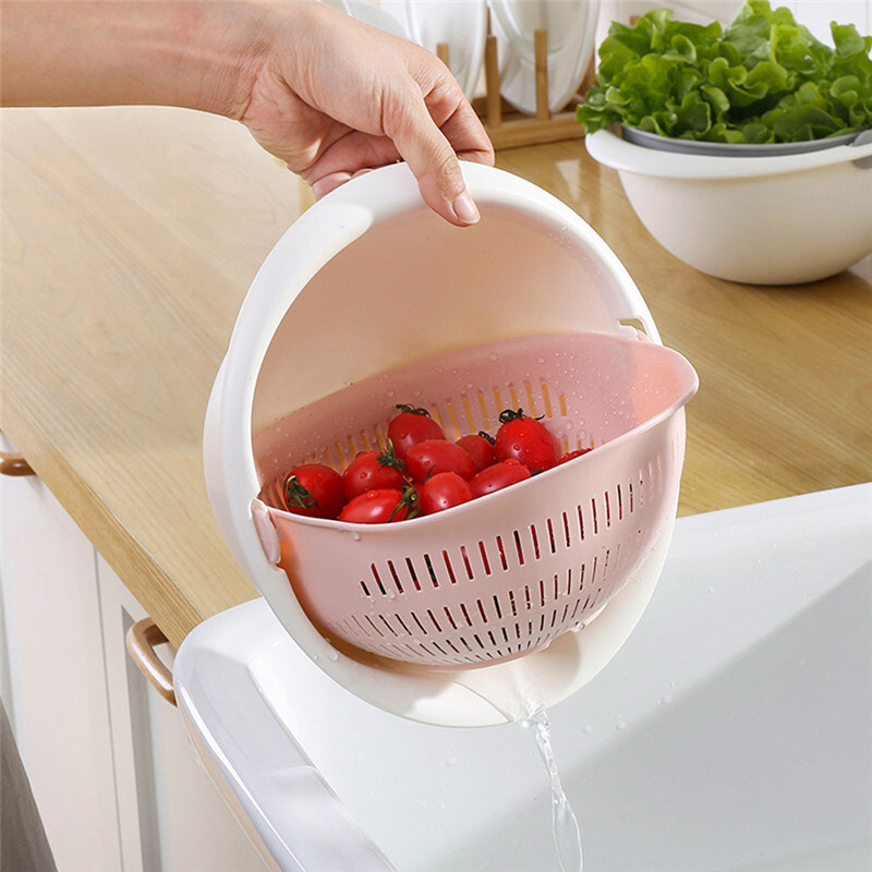Kitchen Accessories Washing Colander Double Drain Basket Bowl Vegetable Fruit Double Drain Storage Tool Kitchen Gadget