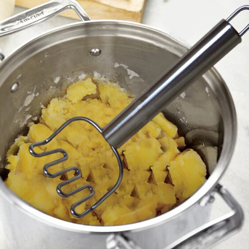 1pcs stainless steel kitchen gadget potato masher press cooking tool mashed potatoes wavy pressure Ricer Kitchen  stuff