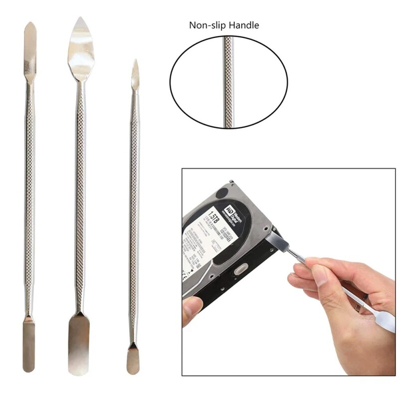 3pcs Repair Tools Metal Spudger Electronics Opening Pry Tool Disassemble Kit for Mobile Phone/Tablets/Laptop/Game Machin