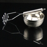 1pcs stainless steel kitchen gadget potato masher press cooking tool mashed potatoes wavy pressure Ricer Kitchen  stuff