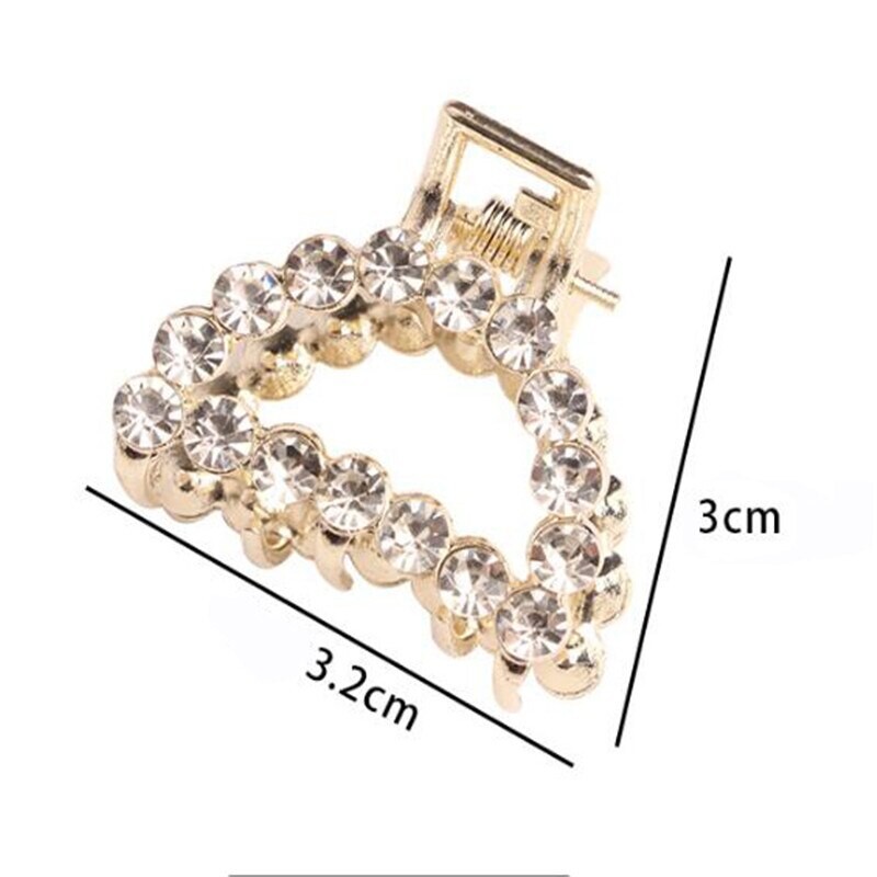 Fashion Hair Accessories Imitation Pearl Hair Claws Rhinestone Hairclips Geometric Hairpin Crab Women Wedding  Headwear