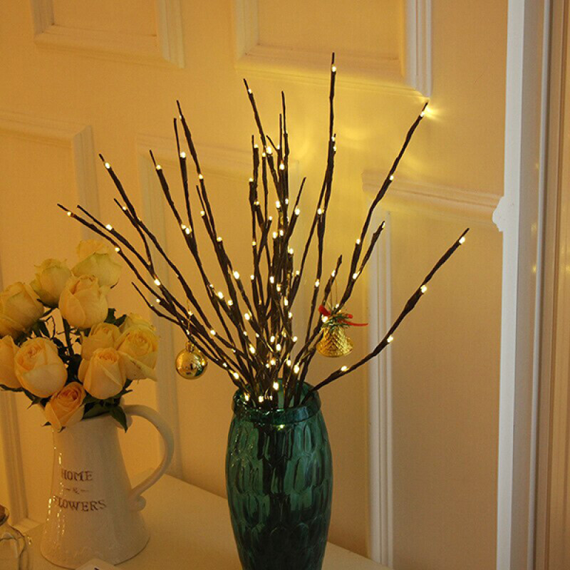 1pc Led Tree Branch Light Decorative Fairy Light Willow Twig Lighted Branch Vase Filler For Wedding Party Bedroom Home