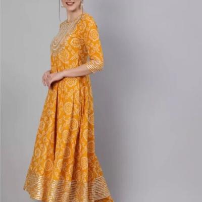 Indian Women's Traditional Clothing Set With Printed 3-piece Pure Cotton Set.