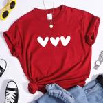 Plus Size Black Heart Tshirt All-Match Summer Comfortabletee Shirt Street Softtee Tops Short Sleeve Essential Women Men Tshirts.