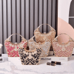 Hollow Out Metal Evening Bags Fashion Shiny Party Banquet Handbags Female Luxury Clutch Purse Bolso Mujer Chain Shoulder Bag.