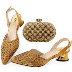 doershow High Quality African Style Ladies Shoes And Bags Set Latest purple Italian Shoes And Bag Set For Party HAE1-7.