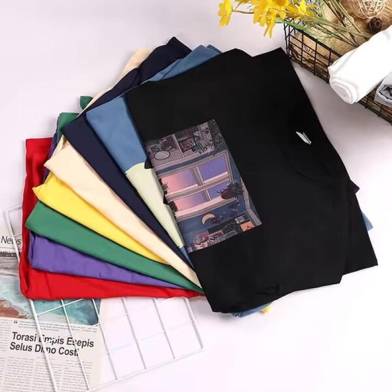 Plus Size Black Heart Tshirt All-Match Summer Comfortabletee Shirt Street Softtee Tops Short Sleeve Essential Women Men Tshirts.
