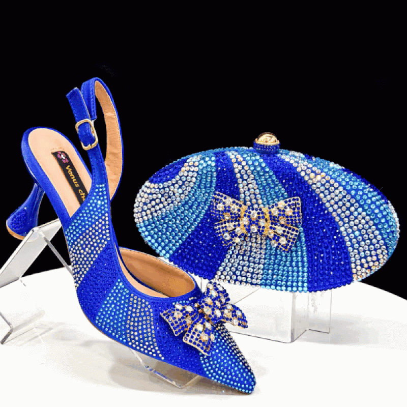 Venus Chan Italian Design Women's Shoes & Rhinestone Butterfly Bag – Perfect for Weddings & Bridal Accessories